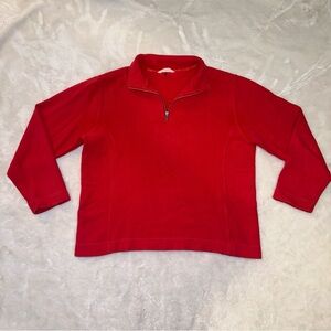 Tommy Bahama Red Quarter-Zip Collared Knit Sweater Size Medium